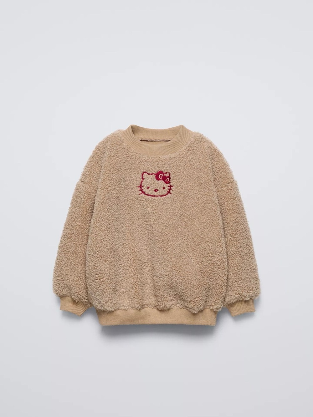 Zara Toddler Hello Kitty Beige Teddy Pullover - 3T